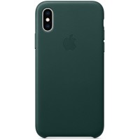 Накладка Leather Case для iPhone Xs (Forest Green)