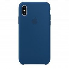 Накладка Silicone Case для iPhone Xs (Blue Horizon)