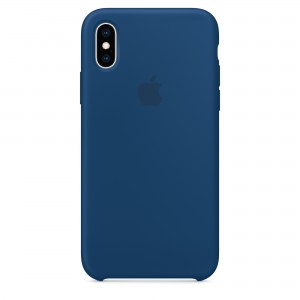 Накладка Silicone Case для iPhone Xs (Blue Horizon)
