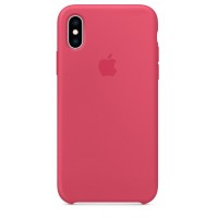 Накладка Silicone Case для iPhone Xs (Hibiscus)