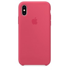 Накладка Silicone Case для iPhone Xs (Hibiscus)