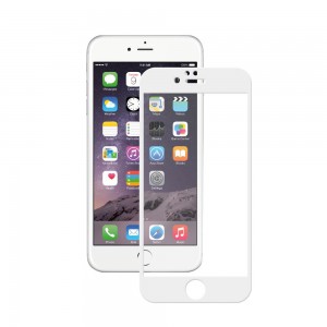 Защитное стекло 6D для iPhone 6/6s (белый)