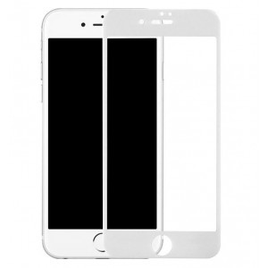 Защитное стекло 9D для iPhone 7/8 Plus (белый)