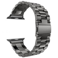 Стальной блочный браслет для Apple Watch 42/44мм (черный)