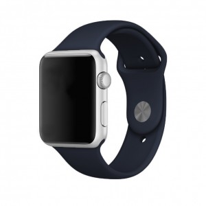 Силиконовый ремешок для Apple Watch 38/40mm (Dark Blue)