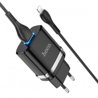Зарядное устройство HOCO N1 Lightning 2.4A (черный)
