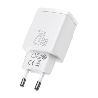 Адаптер питания Baseus Compact Quick Charger U+C 20W EU CCXJ-B02 (белый)