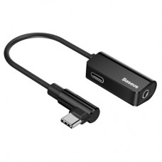 Адаптер Baseus CATL45-01 Type-C to Type-C+3.5mm (черный)
