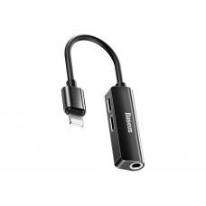 Адаптер Baseus Lightning to 2xLightning+3.5mm CALL52-01 (черный)