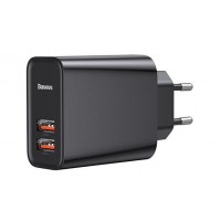 Адаптер питания Baseus CCFS-E01 2xUSB 30W QC3.0 (черный)