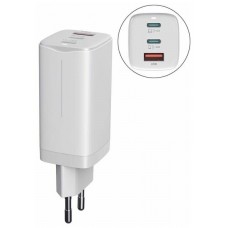 Адаптер питания WIWU USB/2*Type-C 65W (белый)
